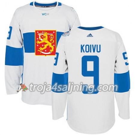 Finland tröja Mikko Koivu 9 World Cup i ishockey 2016 Vit Premier - NHL Tröjor Herr